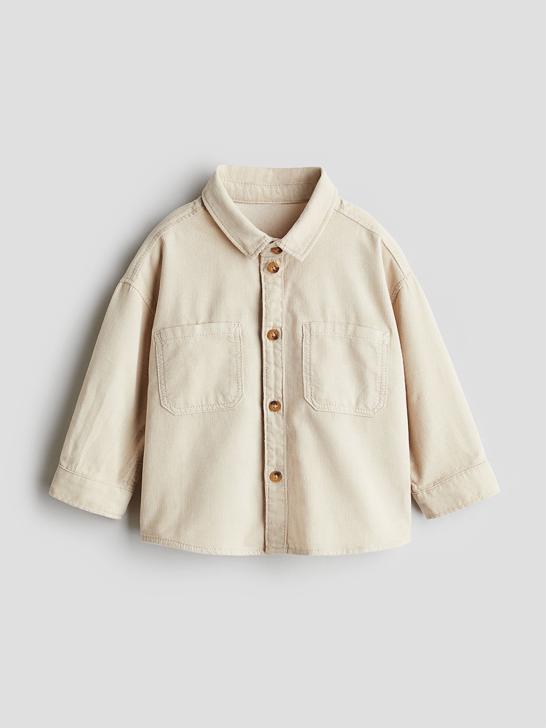 

H&M Infant Boys Cotton Corduroy Shirt, Beige