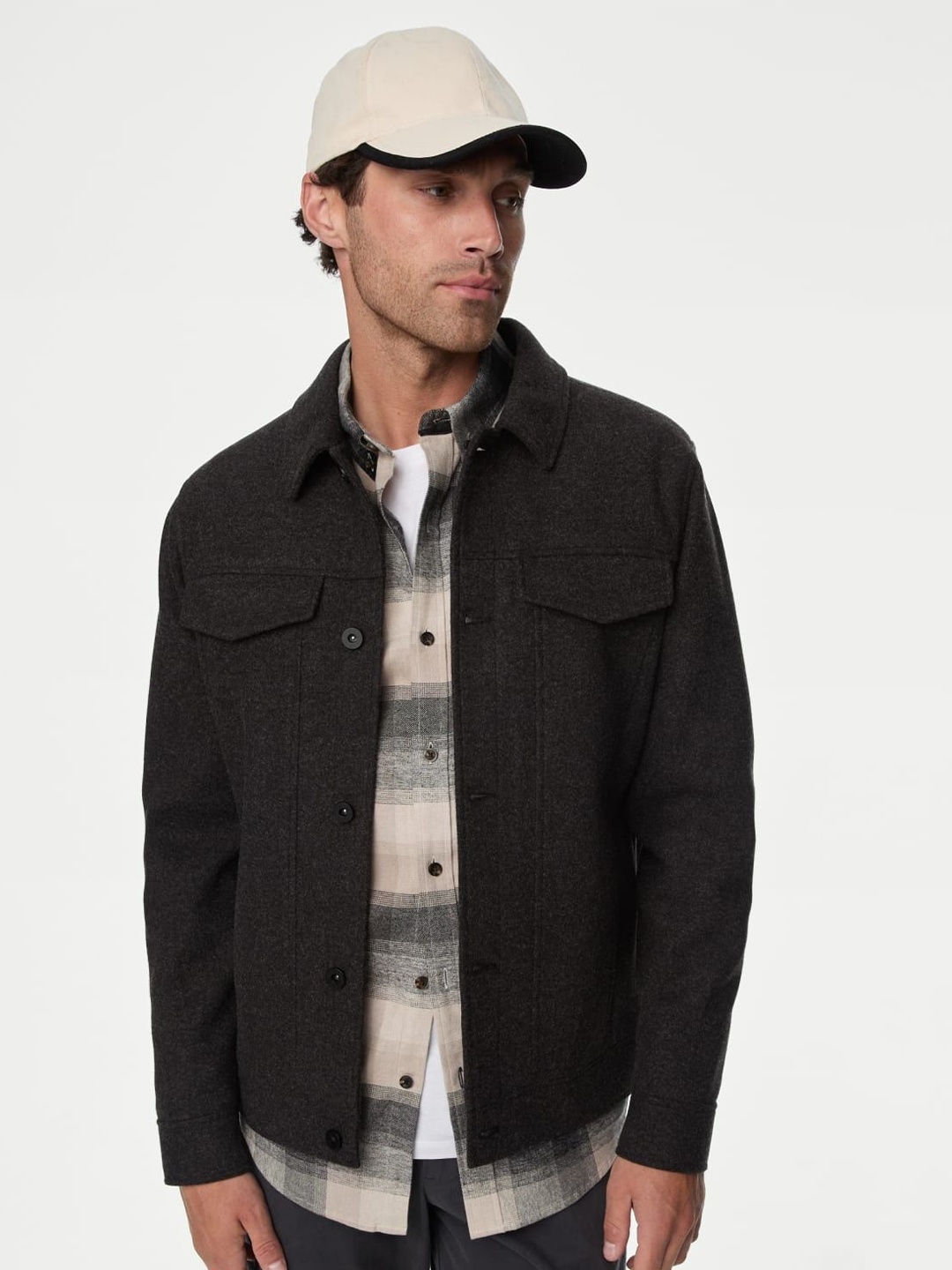 

Marks & Spencer Men Opaque Casual Shirt, Charcoal