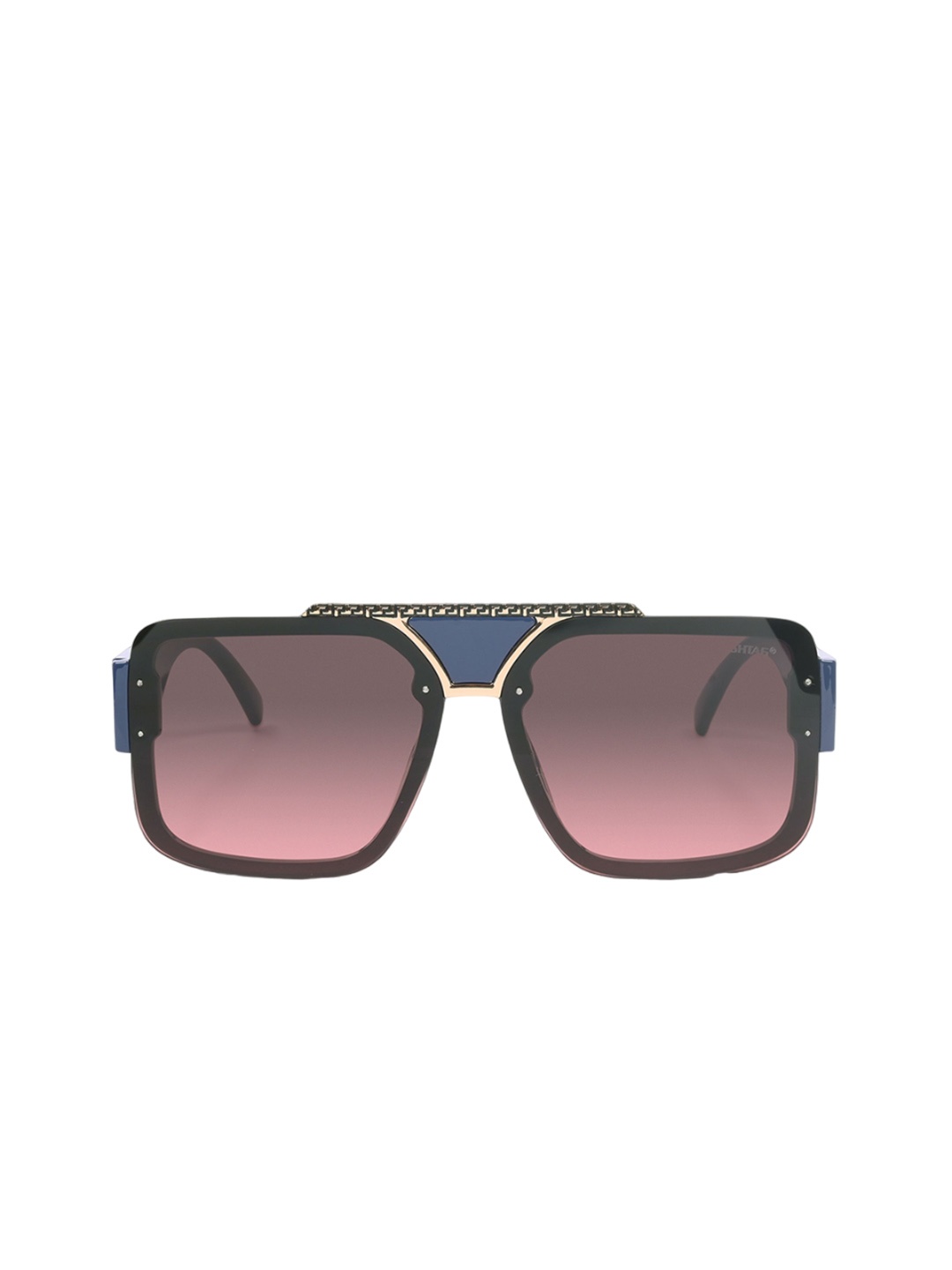 

HASHTAG EYEWEAR Men Square Sunglasses with UV Protected Lens TZ_24_8100_C1, Pink