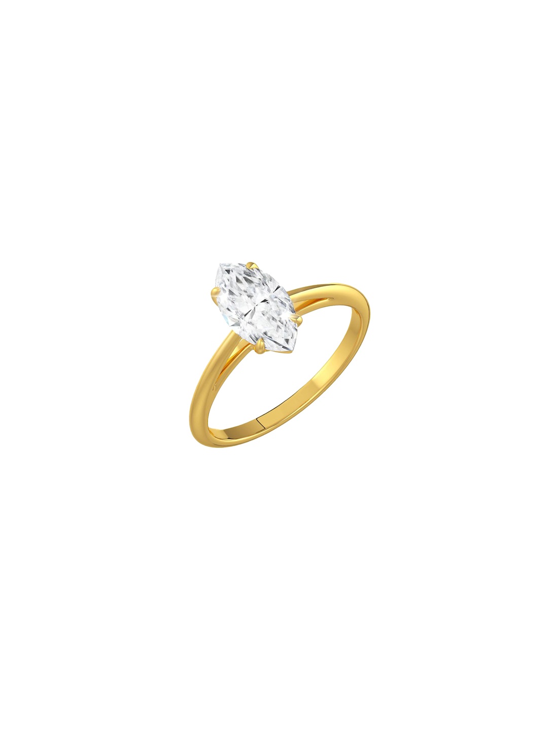 

MISS JO 92.5 Sterling Silver Gold-Plated CZ Stone-Studded Finger Ring