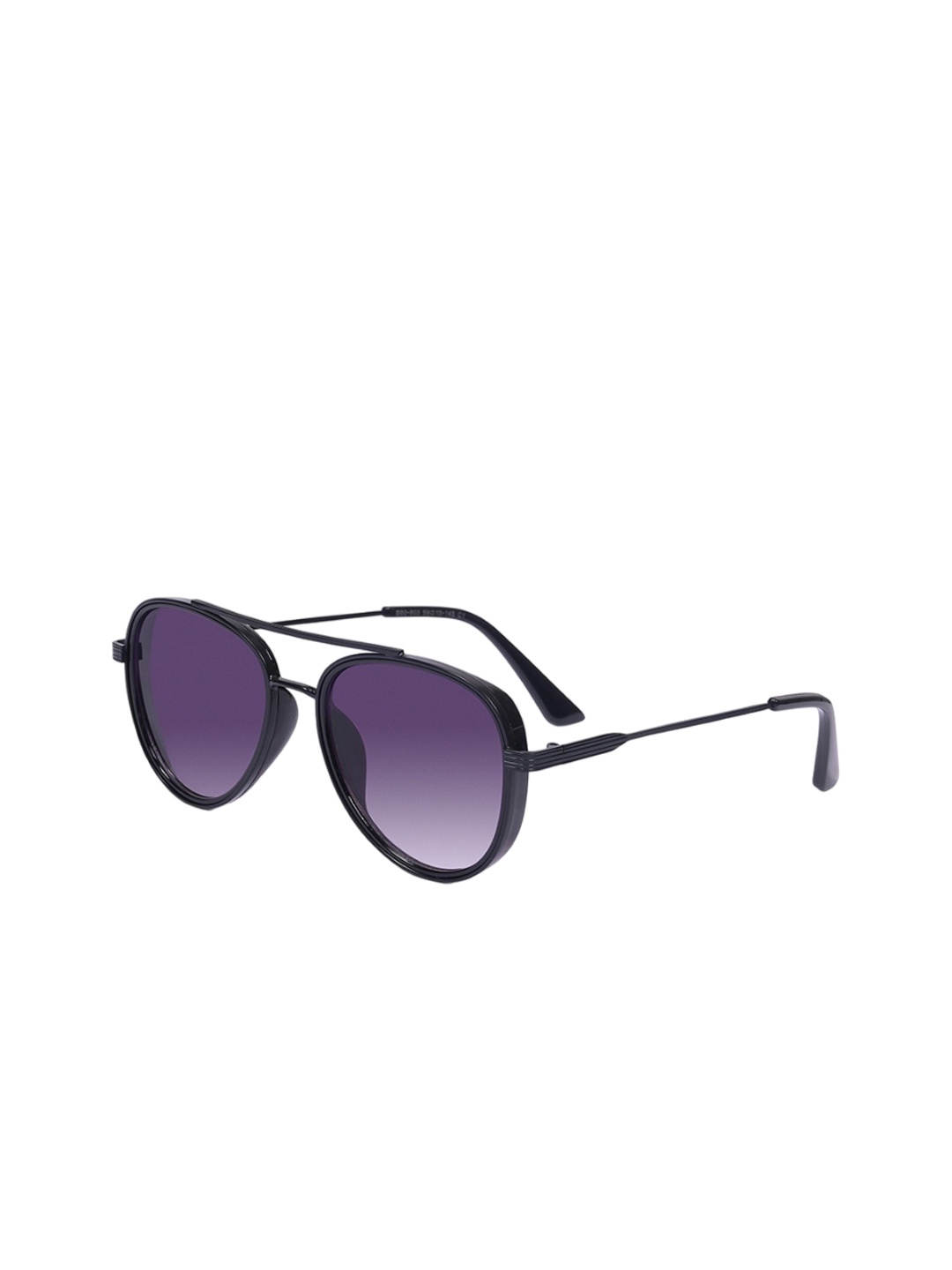 

HASHTAG EYEWEAR Unisex Aviator Sunglasses with UV Protected Lens VKHT (6) B80_803_C1-Black, Purple