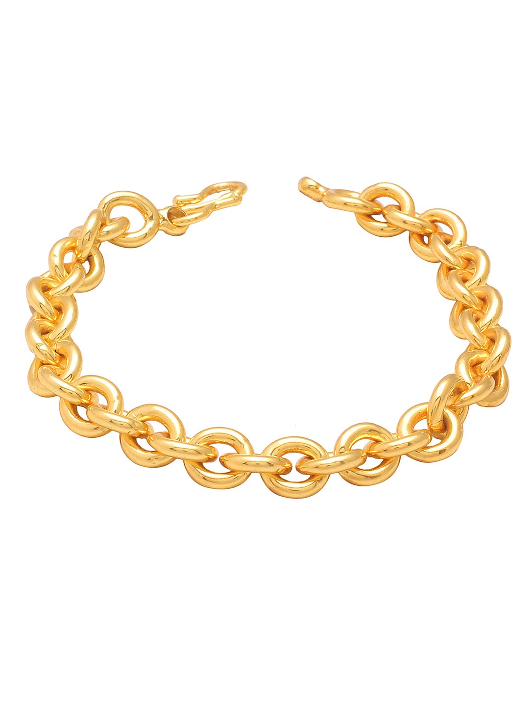 

MEMOIR Men Gold-Plated Round Rolo Cuff Bracelet