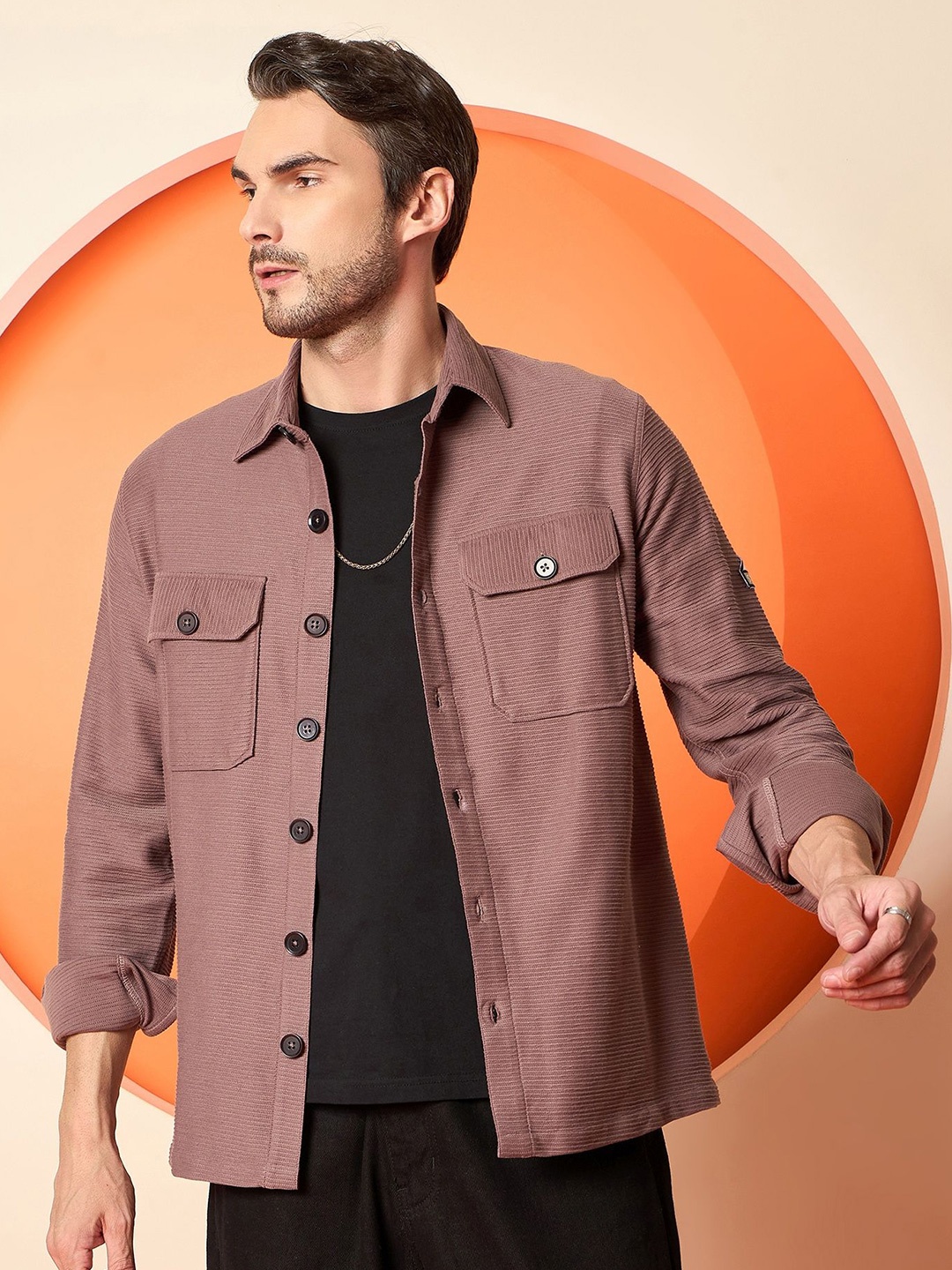 

Club York Men Opaque Casual Shirt, Mauve