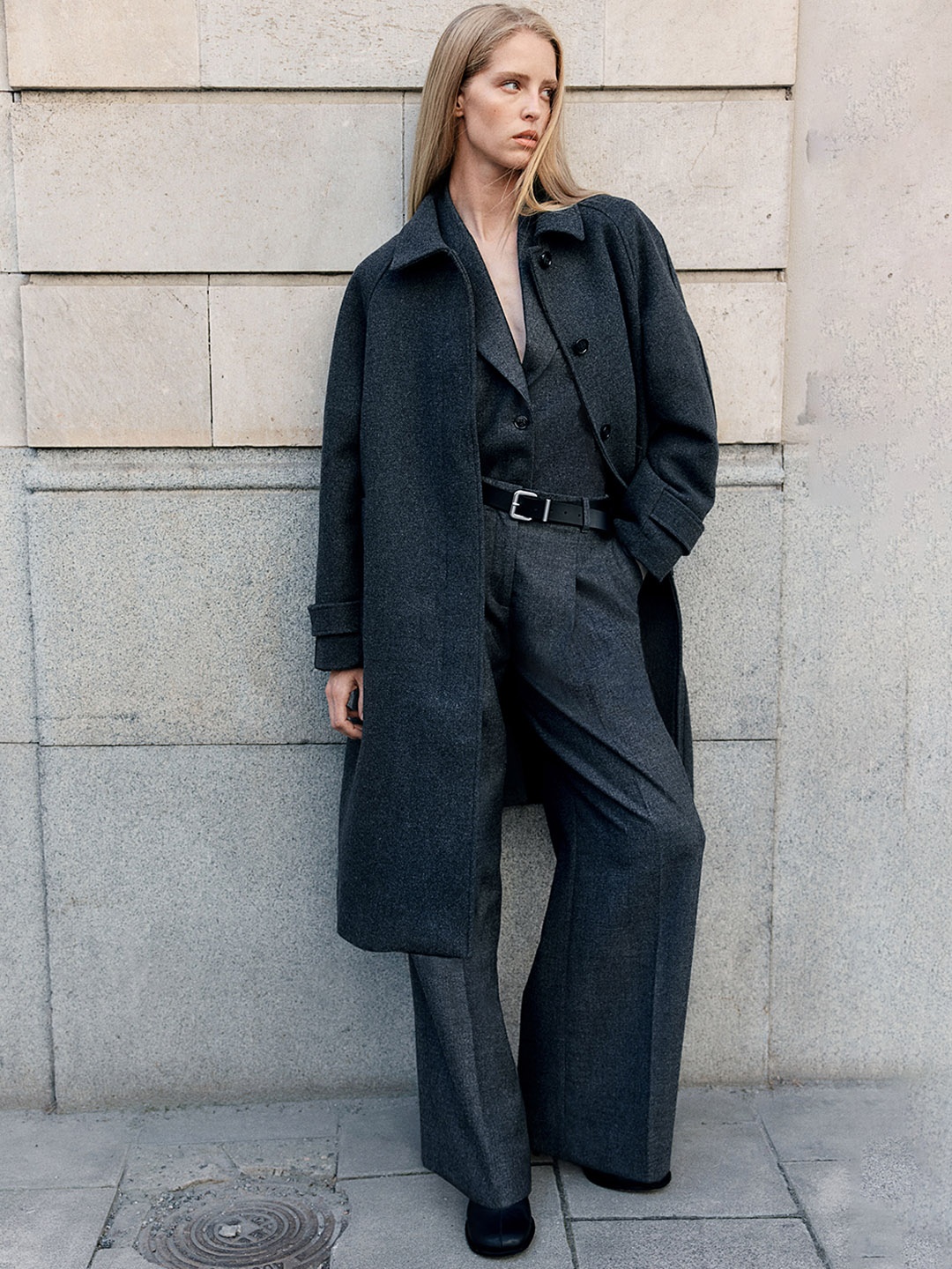 

H&M Women Knee-Length Coat, Grey