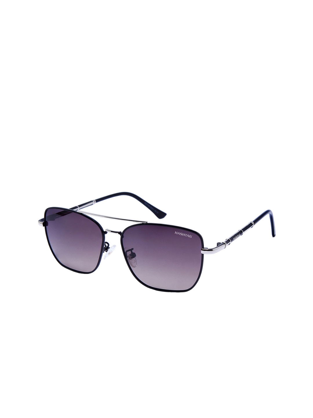 

HASHTAG EYEWEAR Unisex Rectangle Sunglasses Lens SGHT54_09_C5, Purple