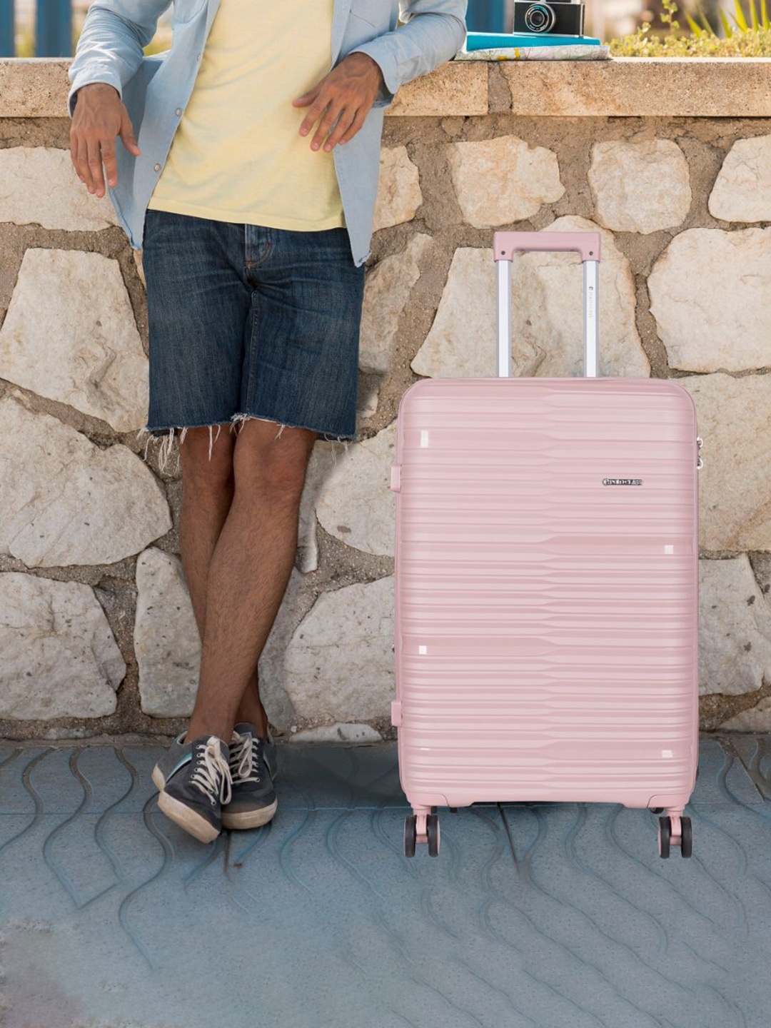 

Polo Class Venice Set Of 2 Printed Hard Sided Trolley Suitcase, Pink