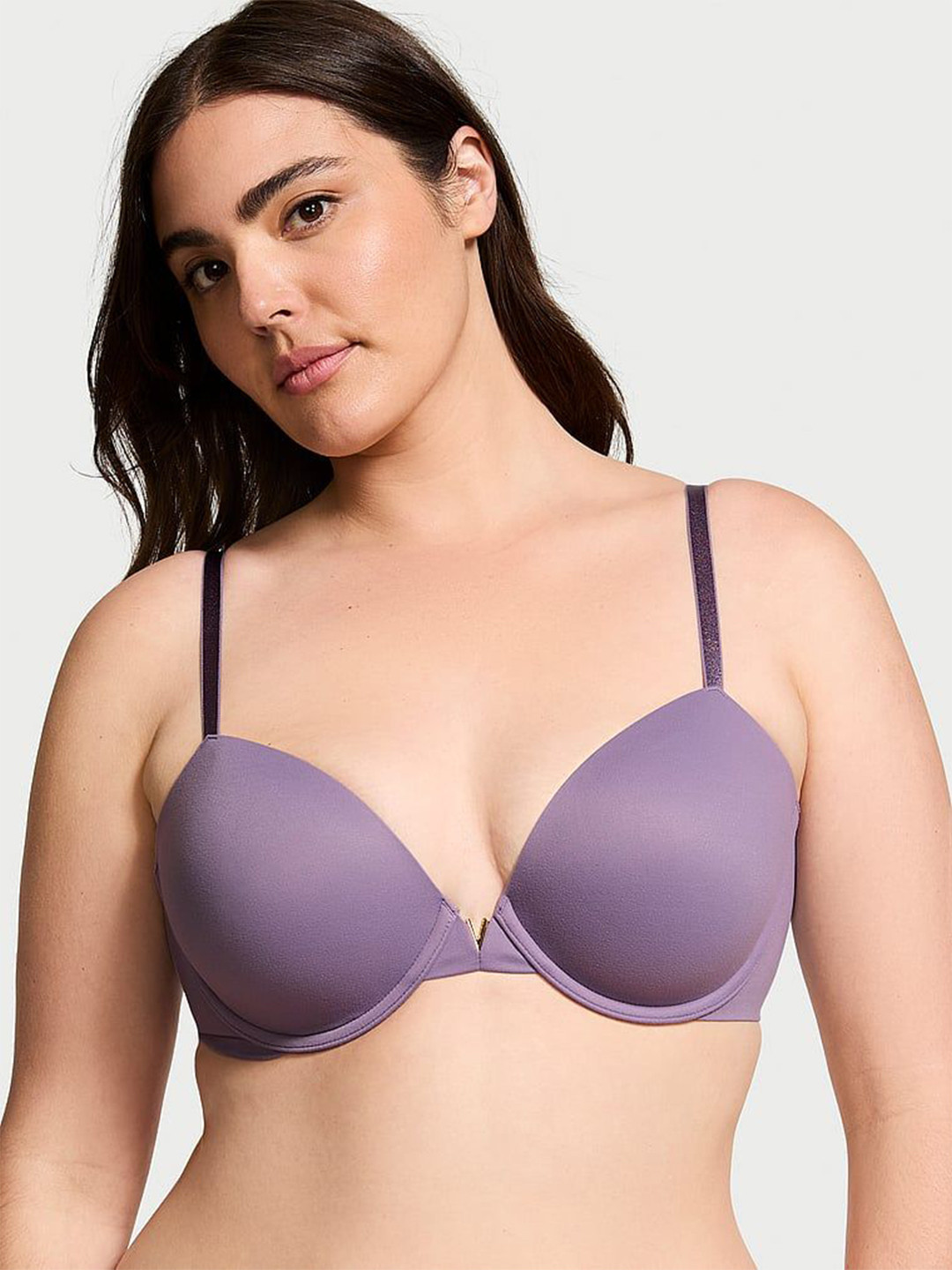 

Victoria's Secret Women Solid Underwired Seamless Medium Coverage Push-Up Bra, Purple
