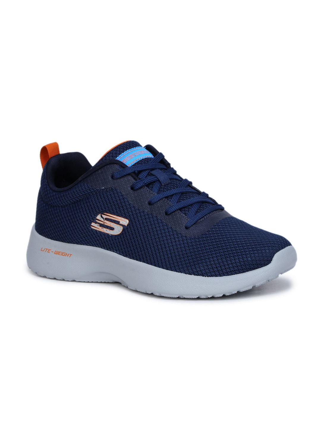 

Skechers Men Mesh Walking Lace-Ups Shoes, Navy blue