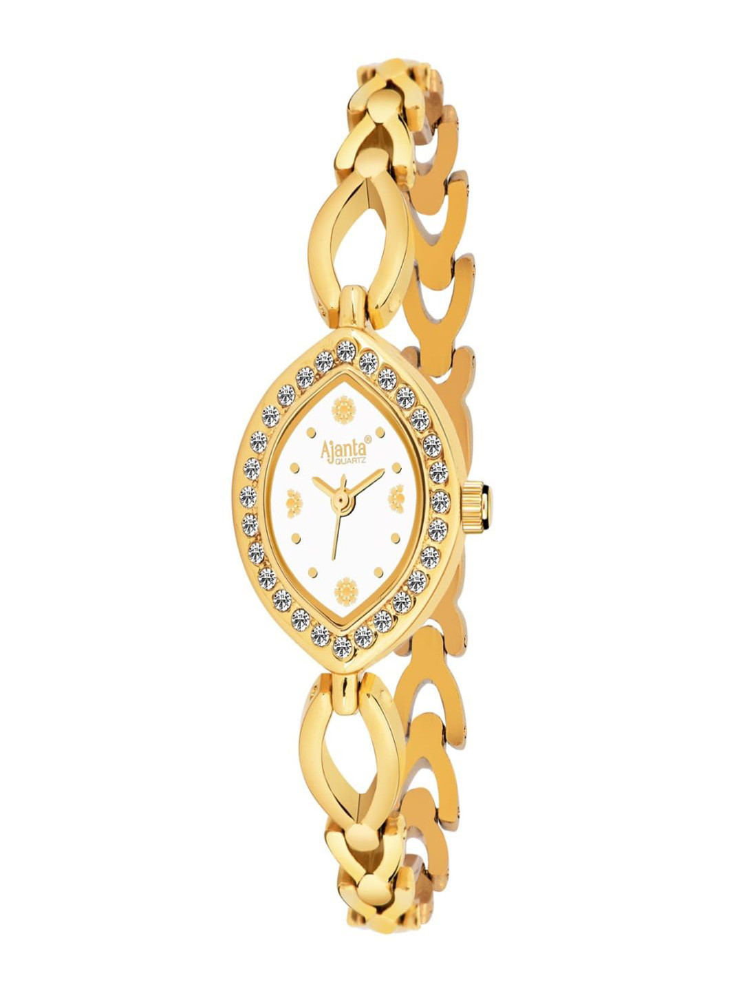 

Ajanta Quartz Women Dial & Stainless Steel Straps Analogue Watch AWC415MRL 2, Gold