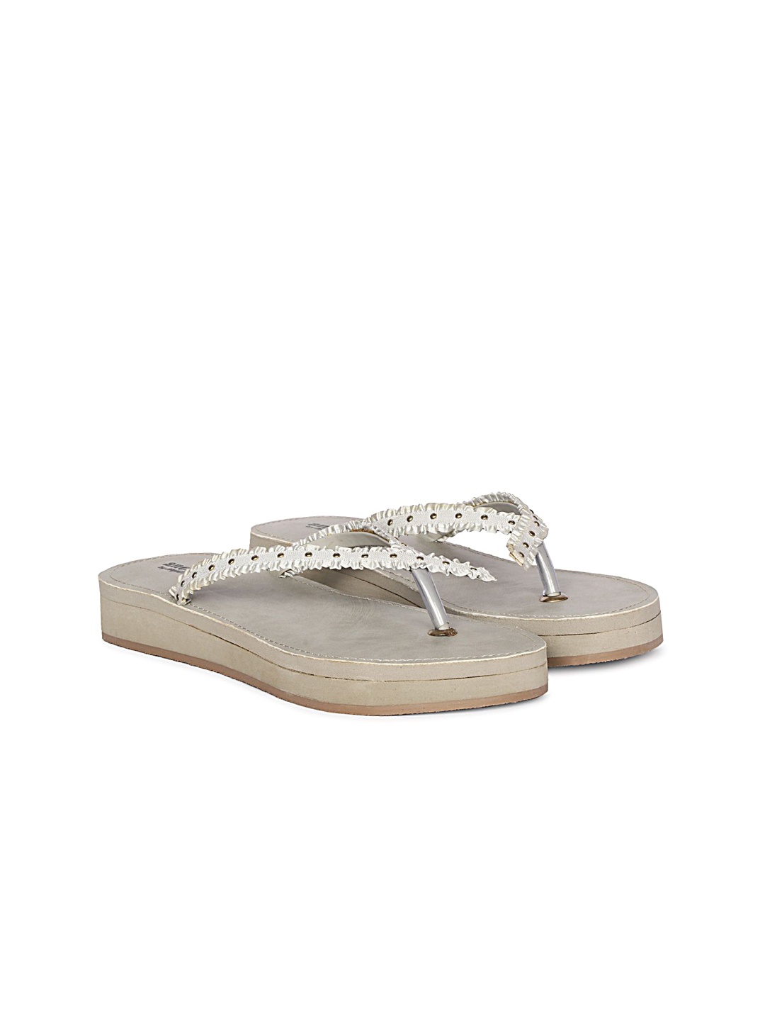 

Anouk Women Open Toe T-Strap Flats, Grey