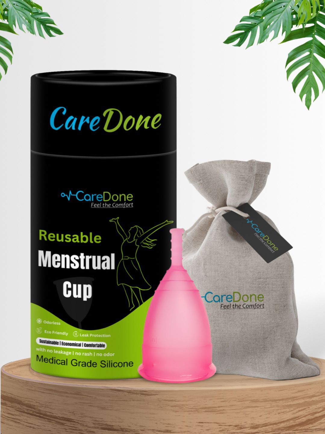 

CareDone Reusable & Leakproof Folding Menstrual Cup - S, Pink