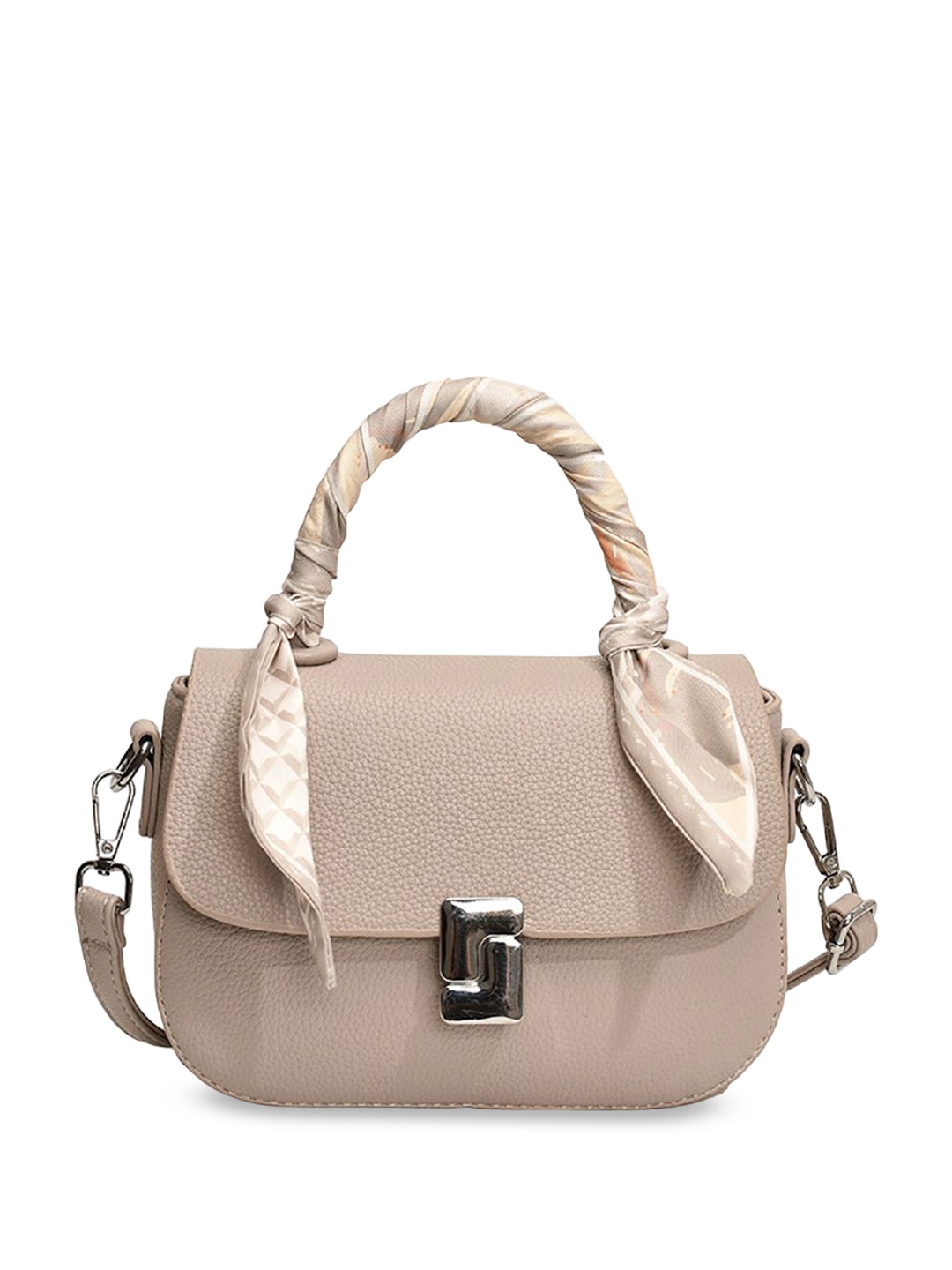 

StyleCast x Revolte Women Textured Bowling Satchel Bag, Cream