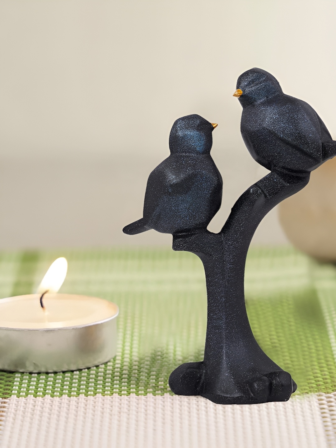 

Zart Black & Gold Toned Birds Shaped Showpiece
