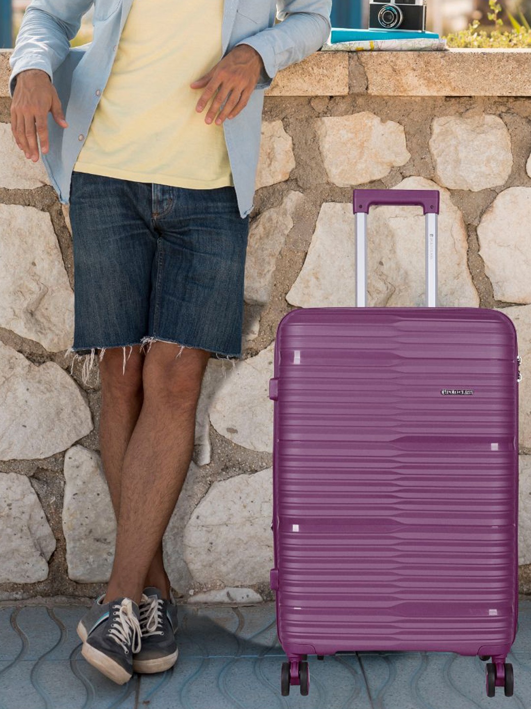 

Polo Class Set Of 2 Textured Hard-Sided Trolley Bag, Purple