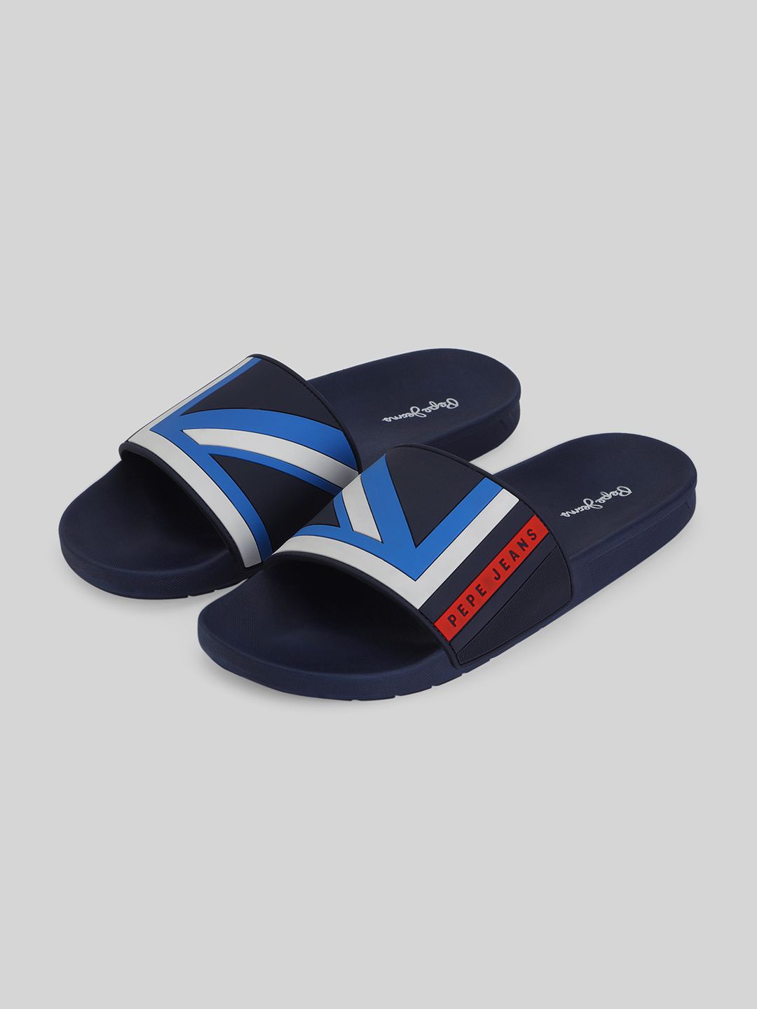 

Pepe Jeans Men Union Jack Beach Slides, Navy blue