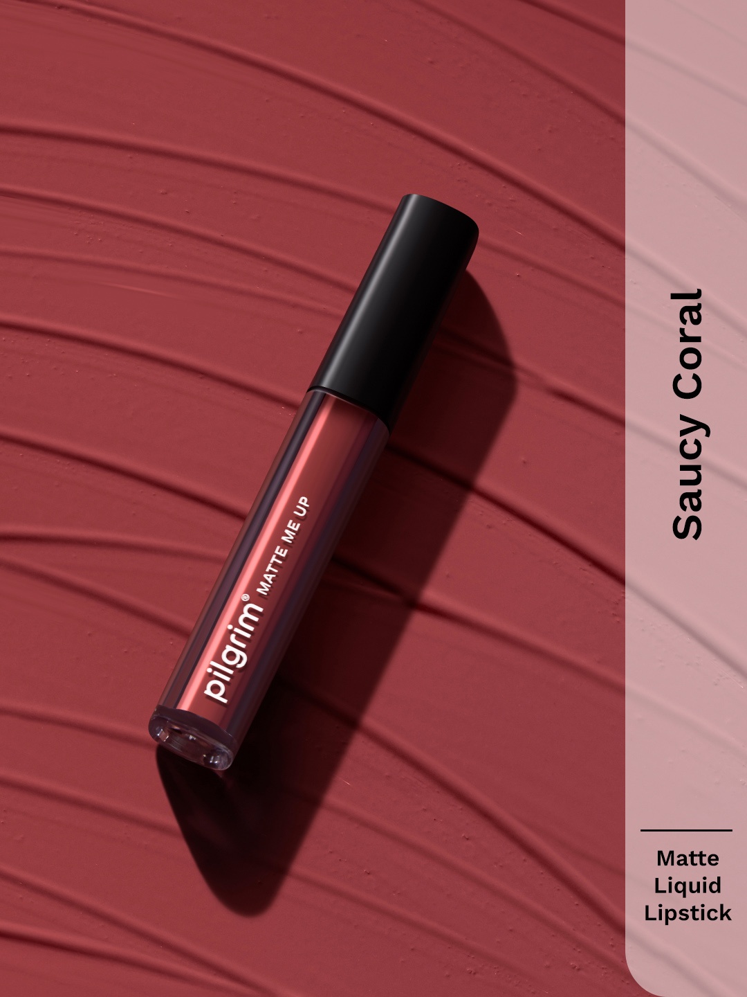 

Pilgrim Matte Me Up Long Lasting Liquid Matte Lipstick - 9g - Saucy Coral 09, Orange