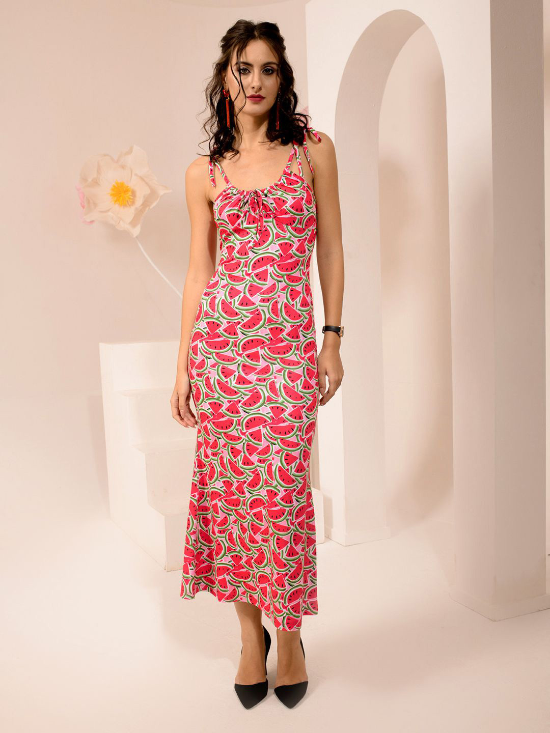 

BAESD Women Floral Printed Bodycon Maxi Dress, Multi