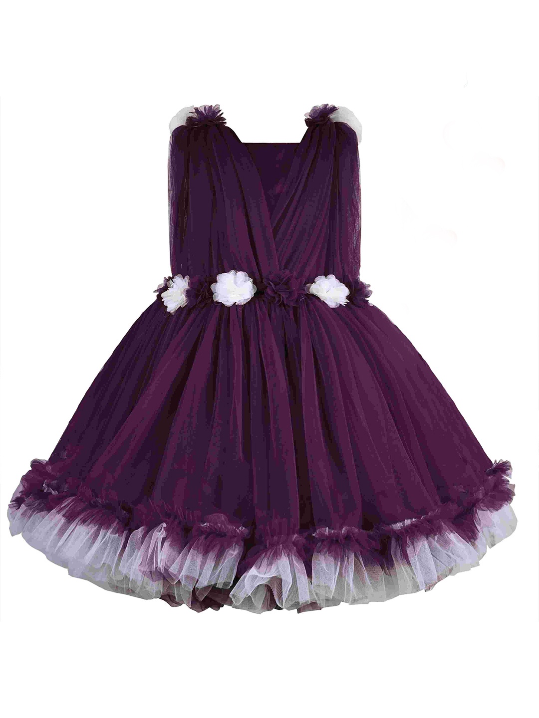 

Wish Karo Girls Solid Fit & Flare Dress, Purple