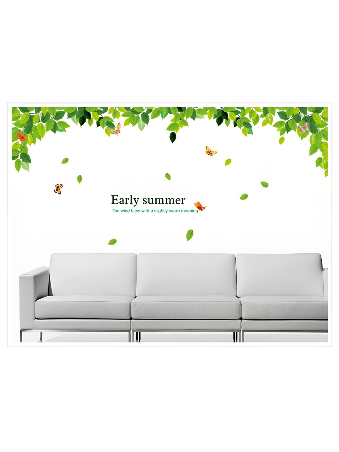 

Asian royal Green Leaves Printed Self Adhesive Wall Sticker