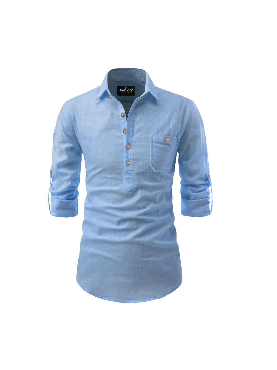 

univibe Men Kurta, Blue