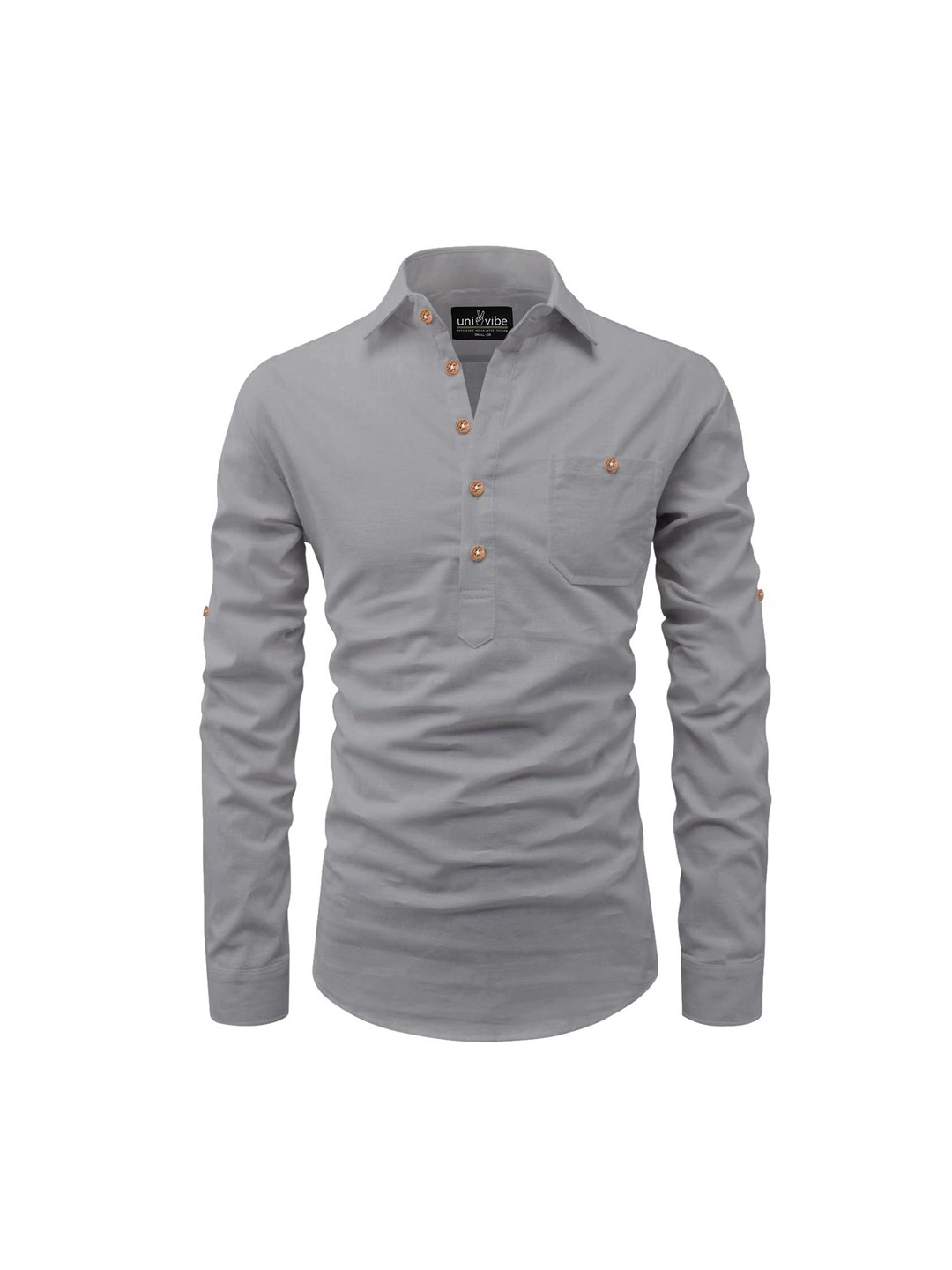 

univibe Men Kurta, Grey