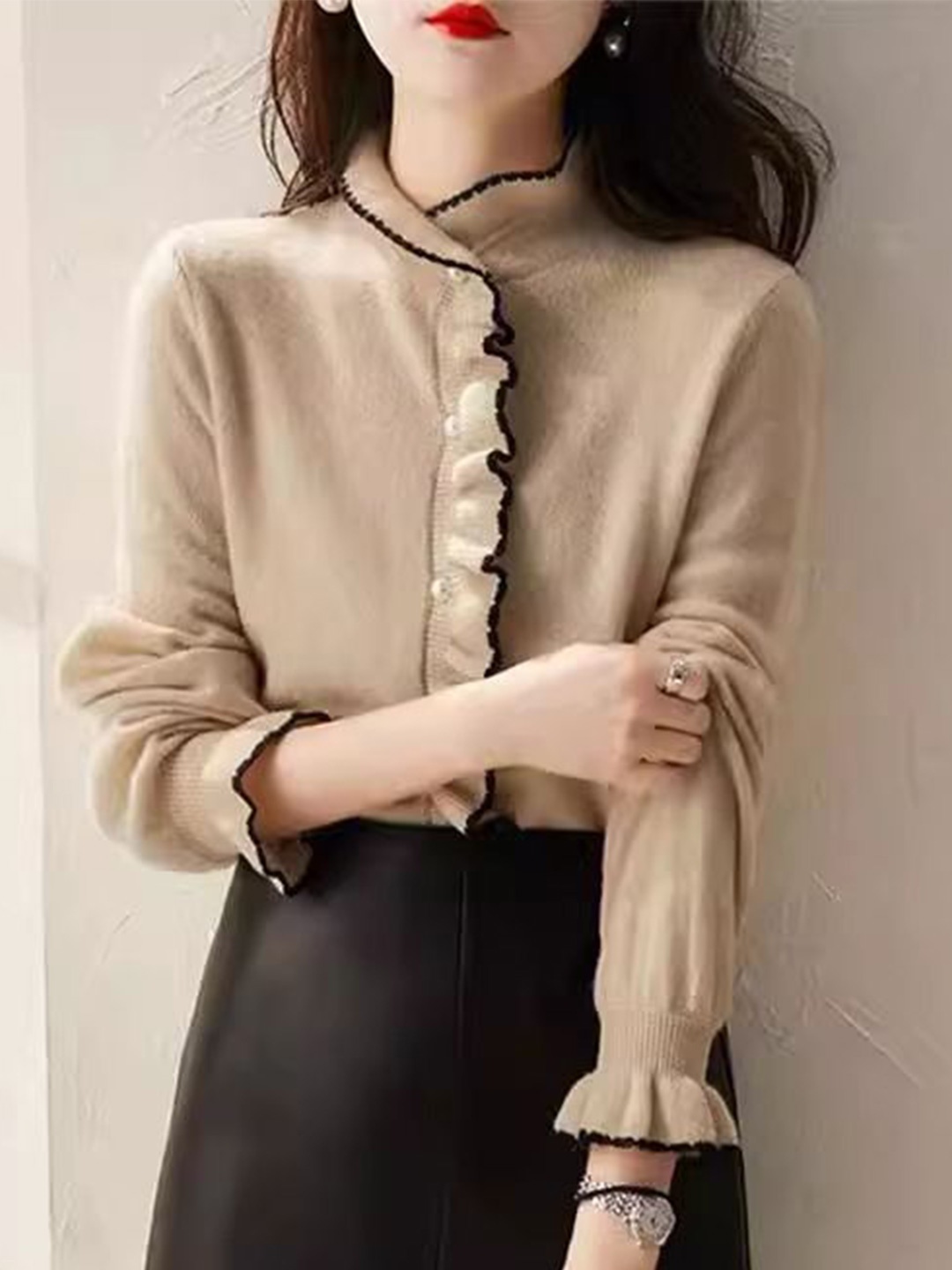 

StyleCast Women Solid Front-Open, Beige