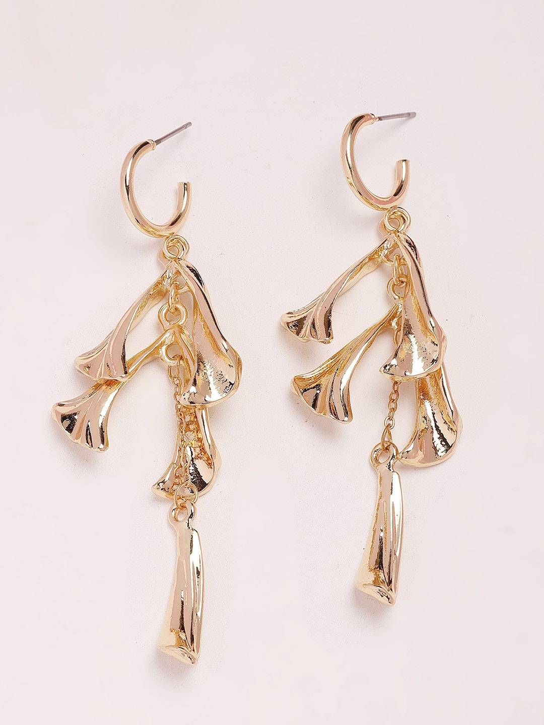

Bohey by KARATCART Gold PlatedContemporary Drop Earrings