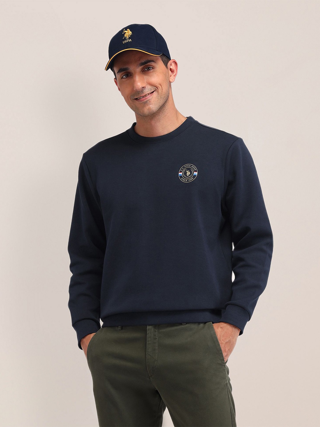 

U.S. Polo Assn. Men Long Sleeves Pullover Sweatshirt, Navy blue