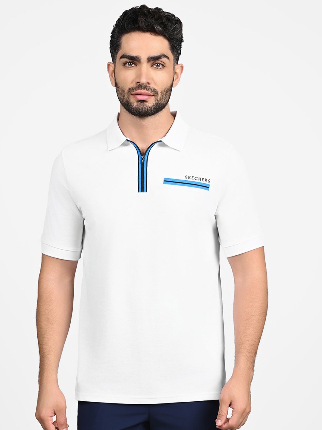 

Skechers Oasis Twill Placke Polo Tshirt, White