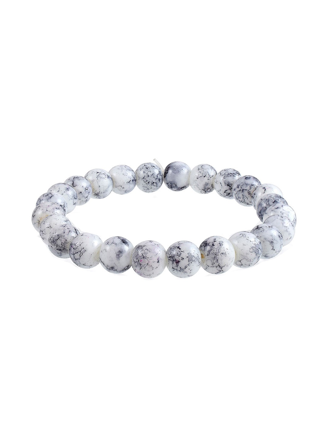 

MEMOIR Beaded Elasticated Bracelet, White