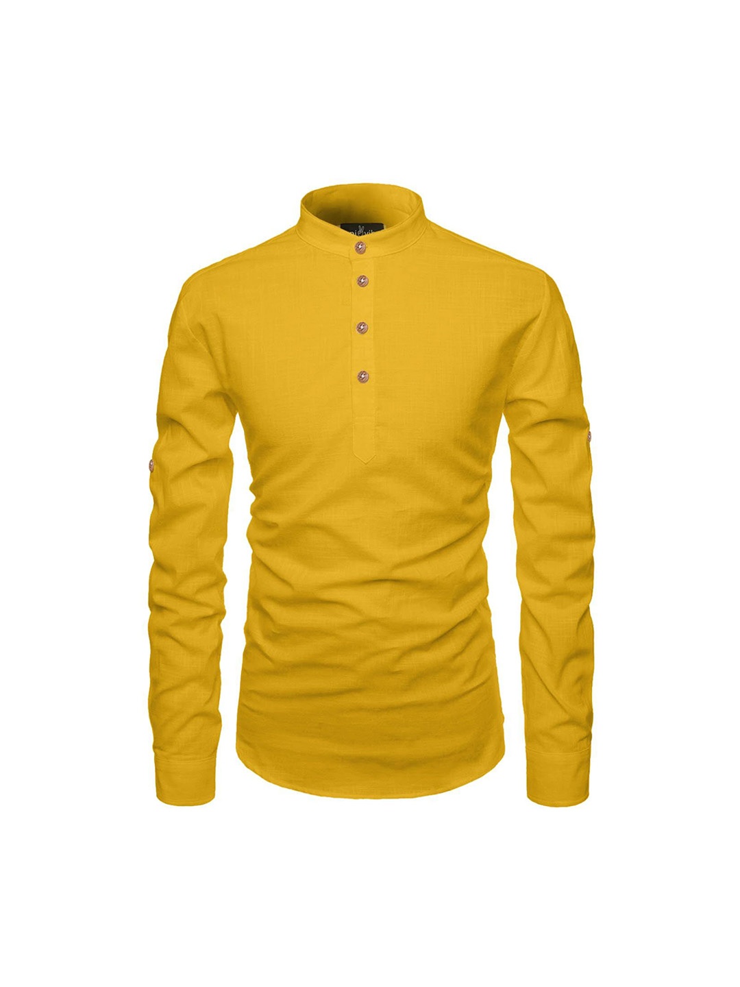

univibe Men Kurta, Yellow