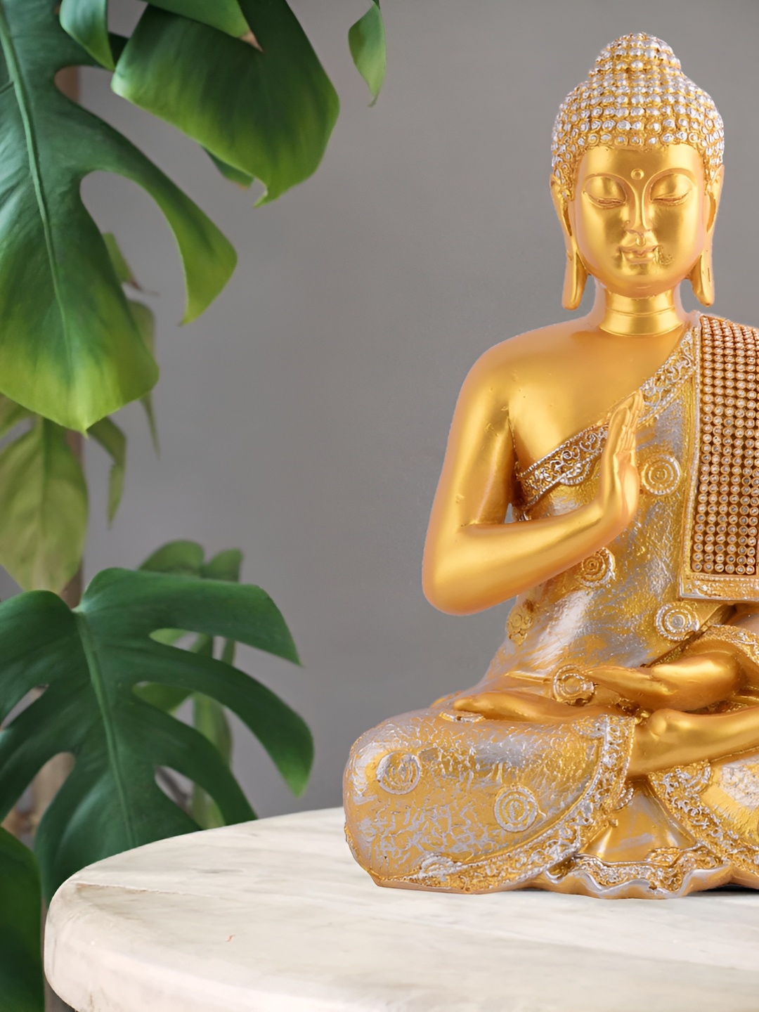 

Zart Gold-Toned Buddha Idol Showpiece