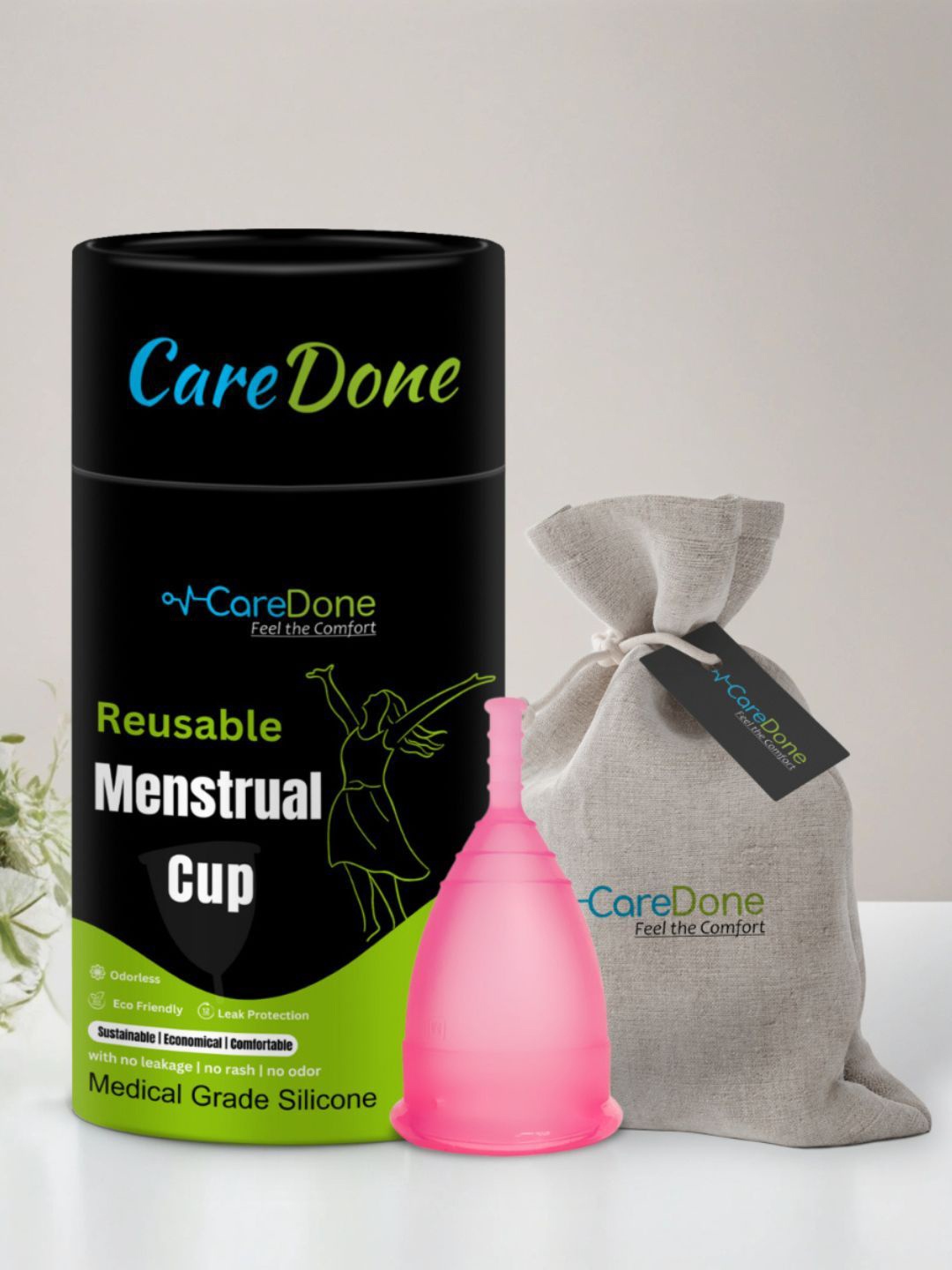 

CareDone Reusable & Leakproof Menstrual Cup - S, Pink