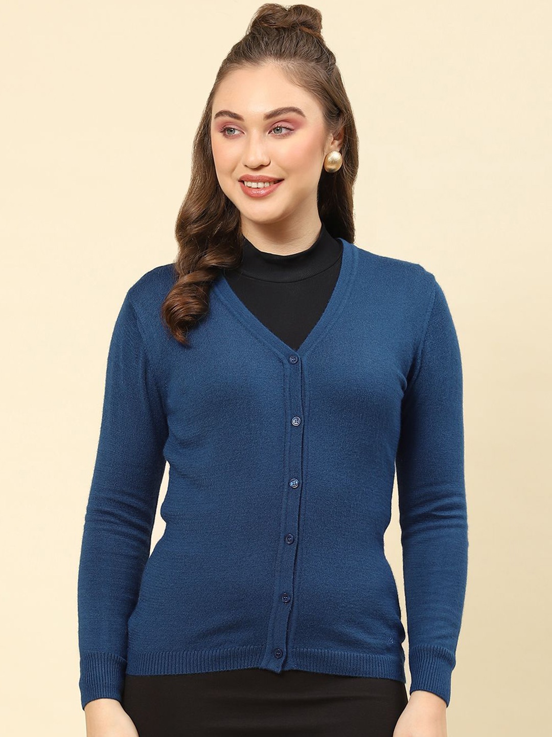 

Monte Carlo Women Full Sleeve Cardigan, Teal