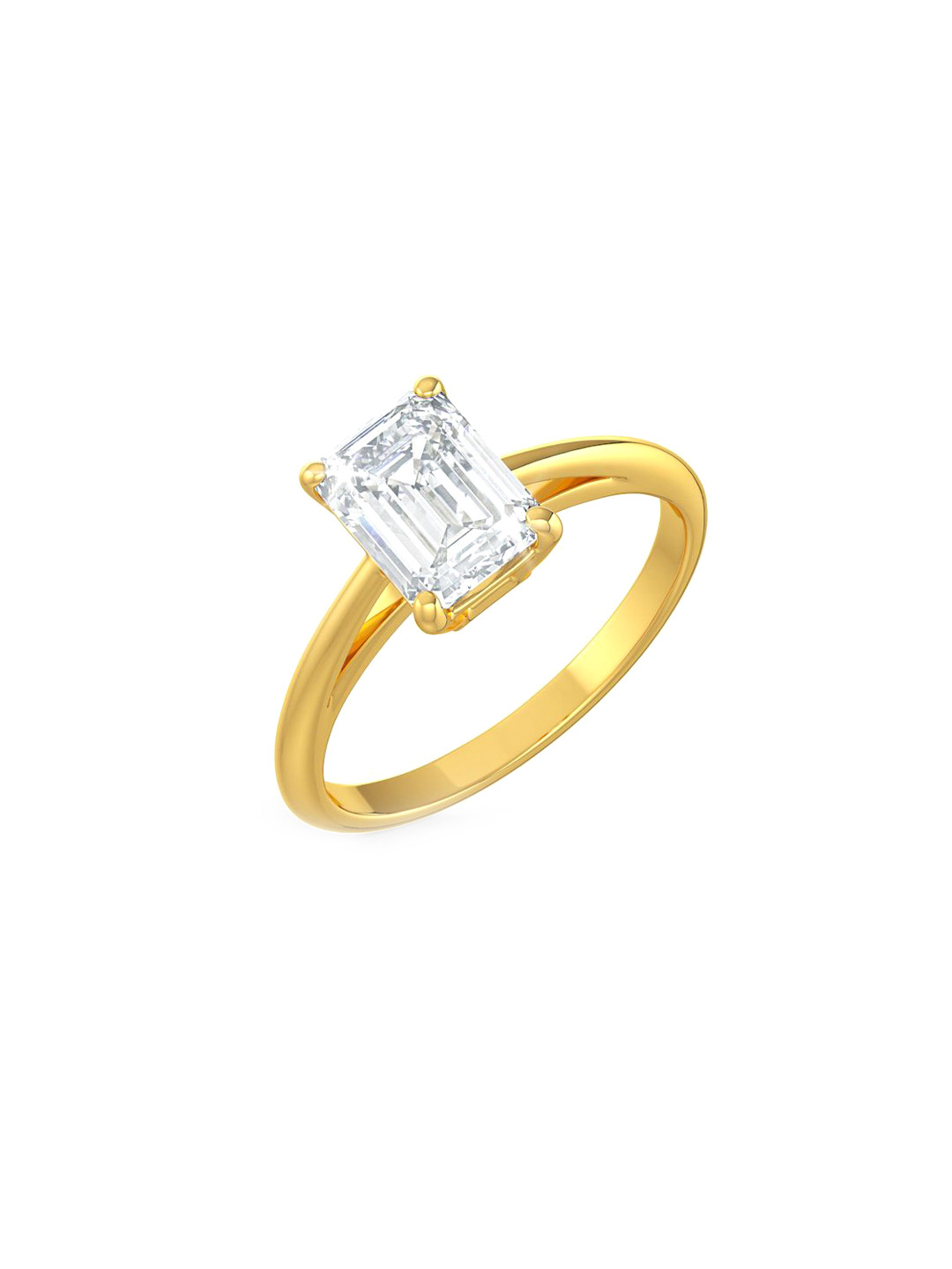

MISS JO 925 Sterling Silver Gold-Plated Stone-Studded Finger Ring