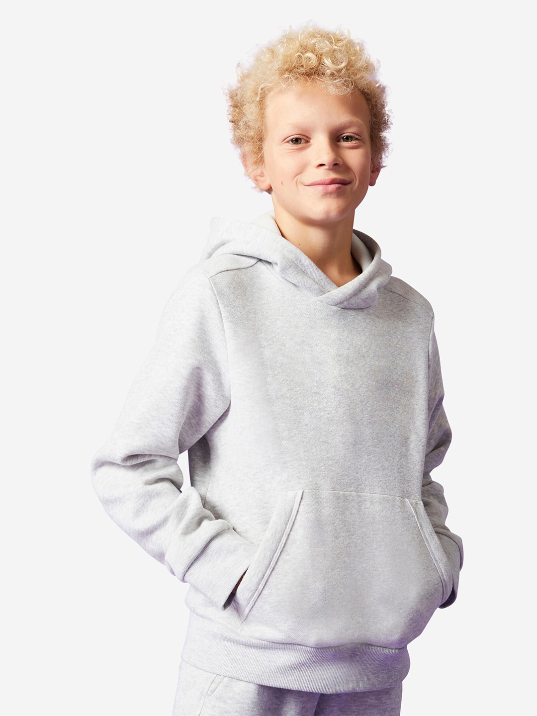 

Domyos By Decathlon Boys Pullover Sports Sweatshirt, Grey