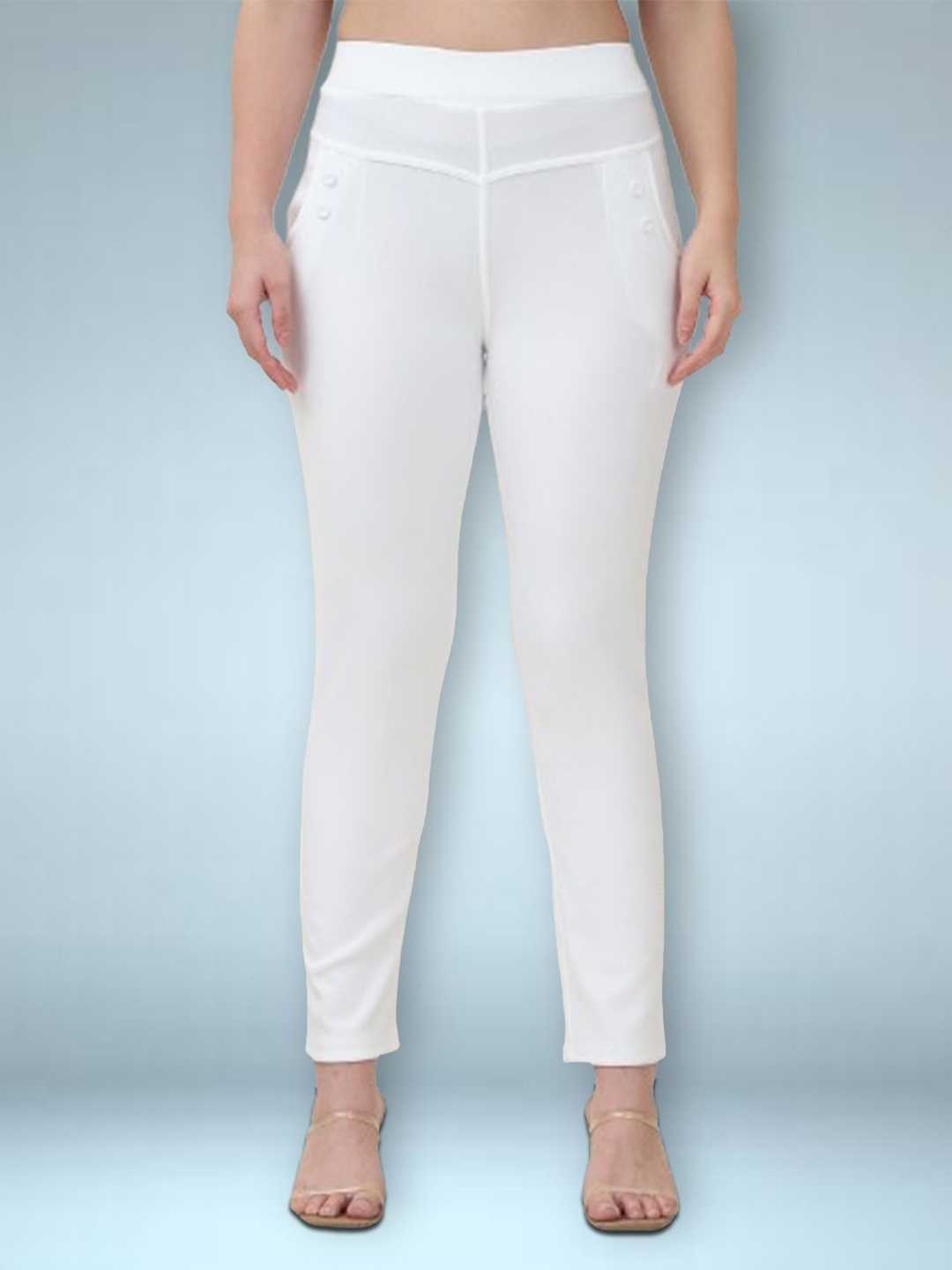 

Jinfo Women Skinny Fit Jeggings, White