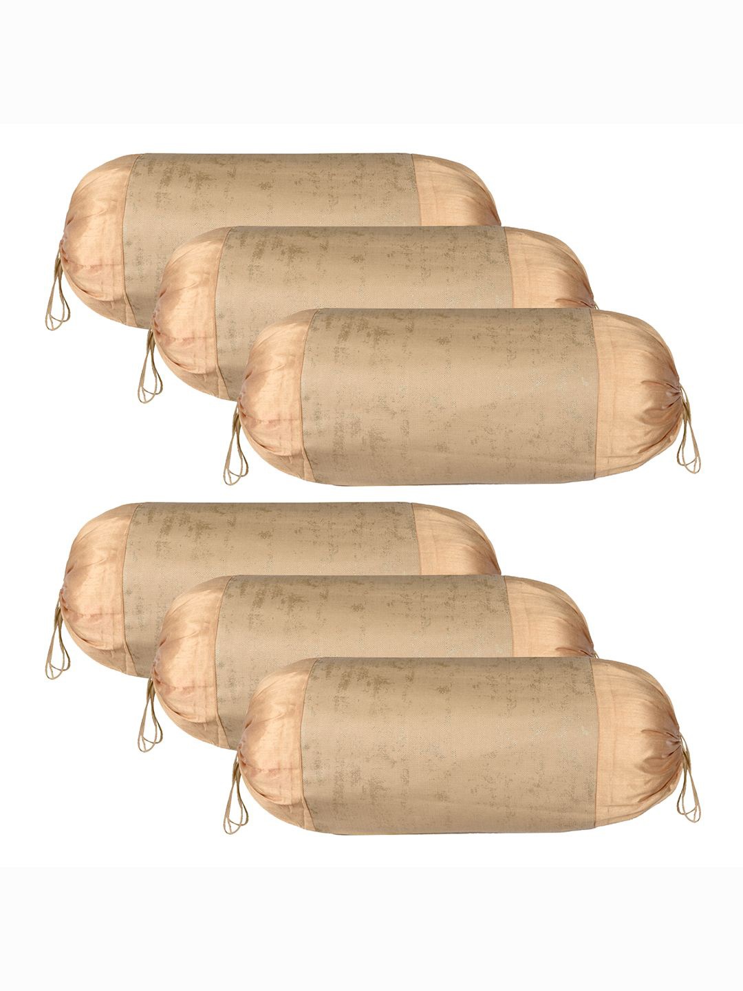 

Kuber Industries Beige 6 Pieces Bolster Covers