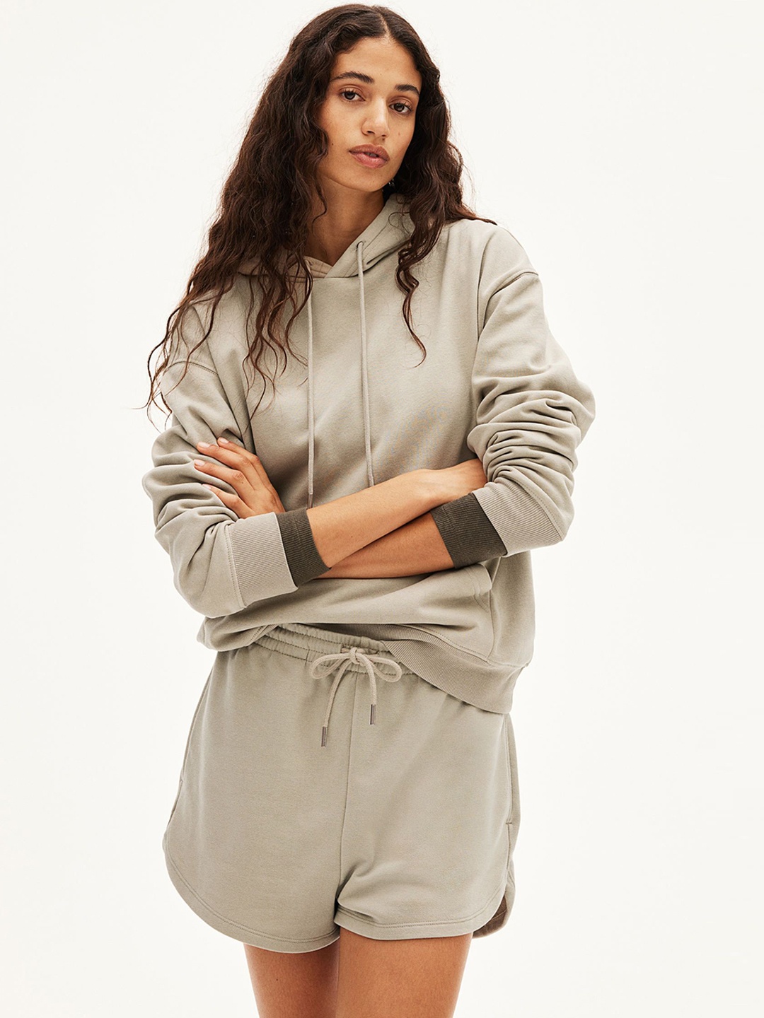 

H&M Women Sweatshirt Shorts, Green
