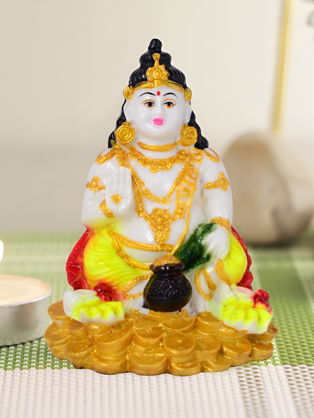 

Zart Yellow & Black Kuvera Showpiece