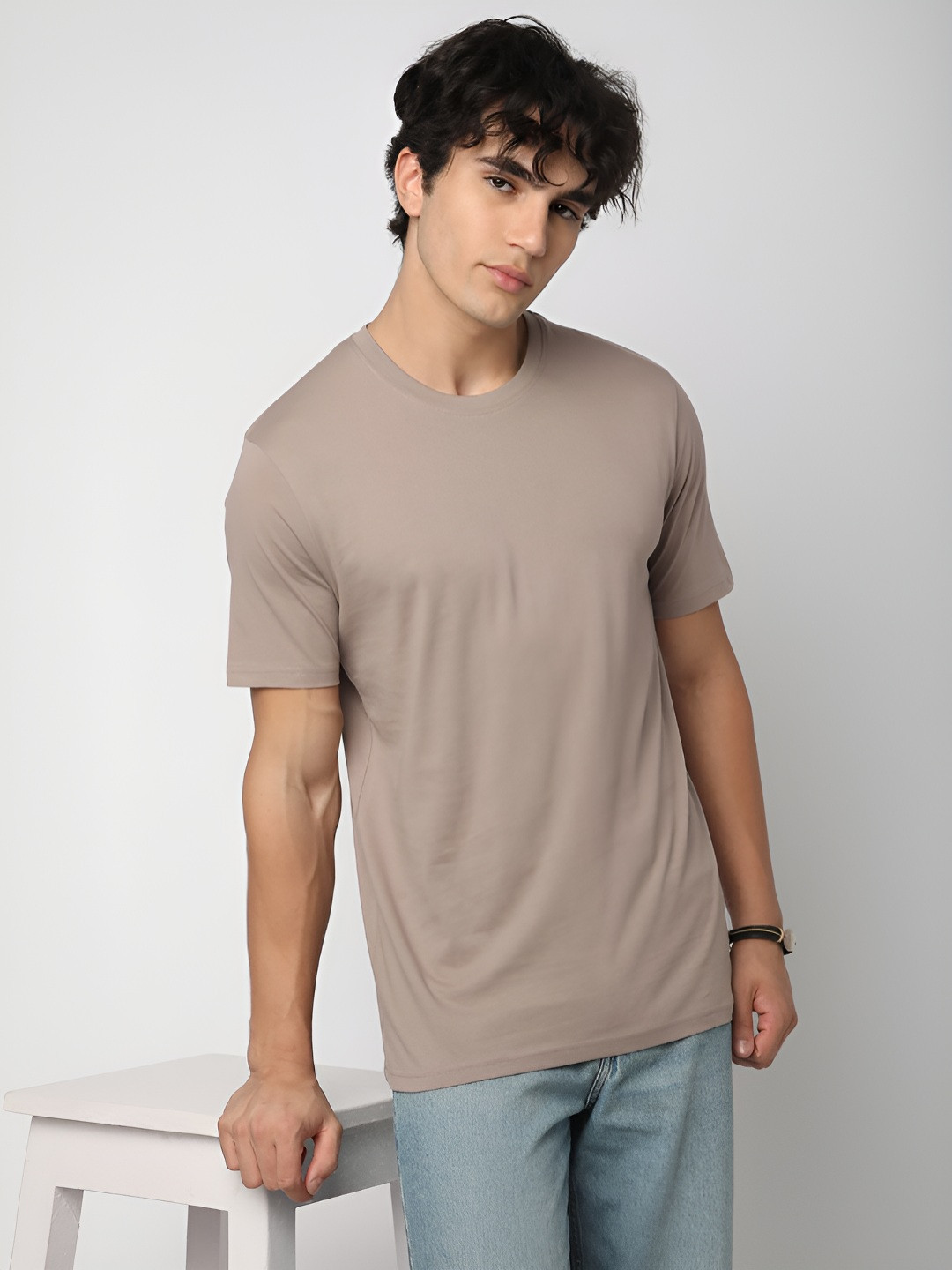 

R&B Men Pockets T-shirt, Beige