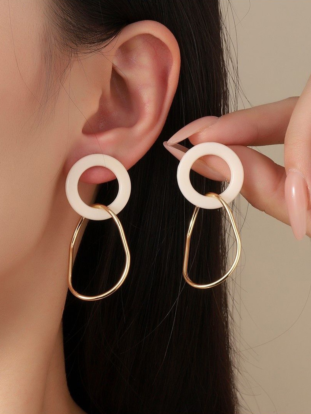 

SALTY Timeless Luxury Circular Drop Earrings, Gold