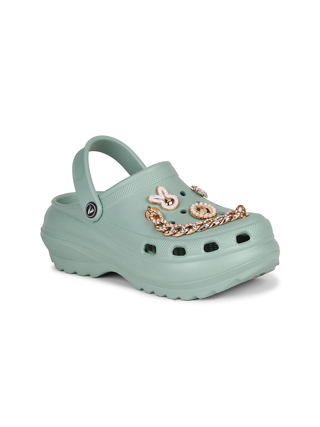 

Aqualite Women Embellished Clogs, Green