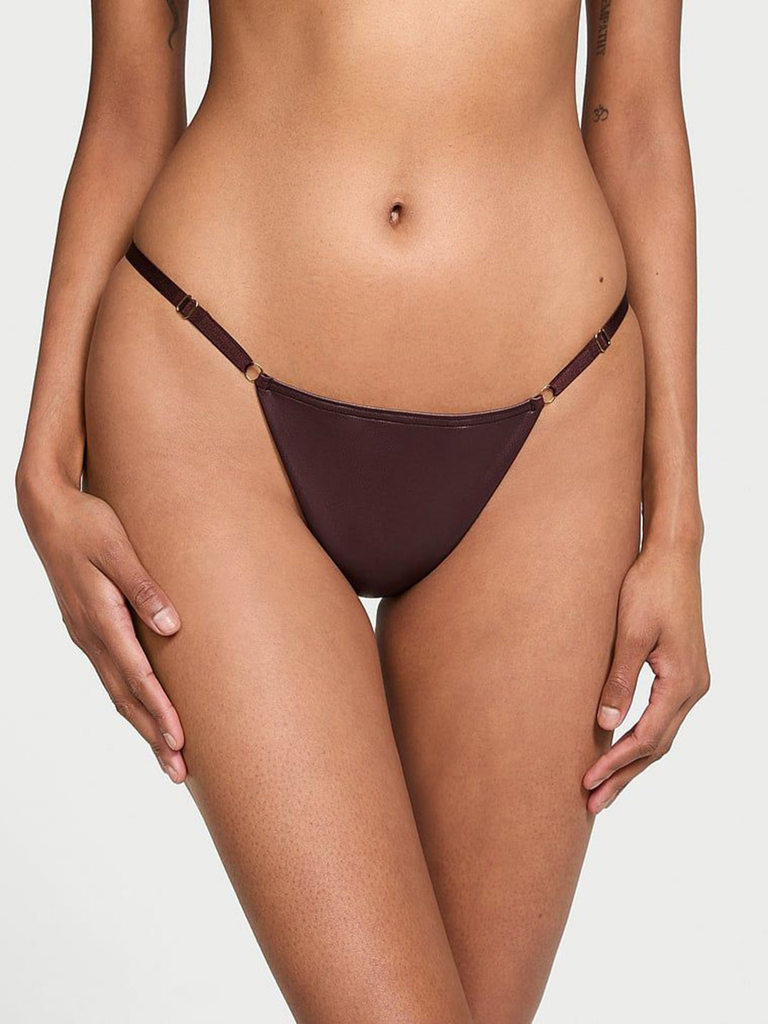 

Victoria's Secret Women Low Rise Thong Briefs, Brown