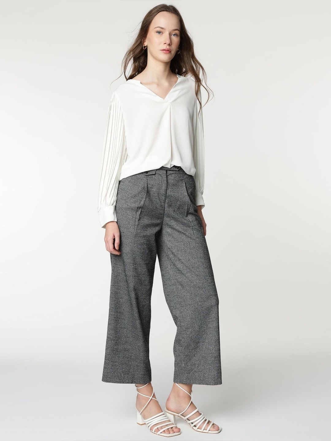 

Marks & Spencer Women V-Neck Long Sleeves Top, White