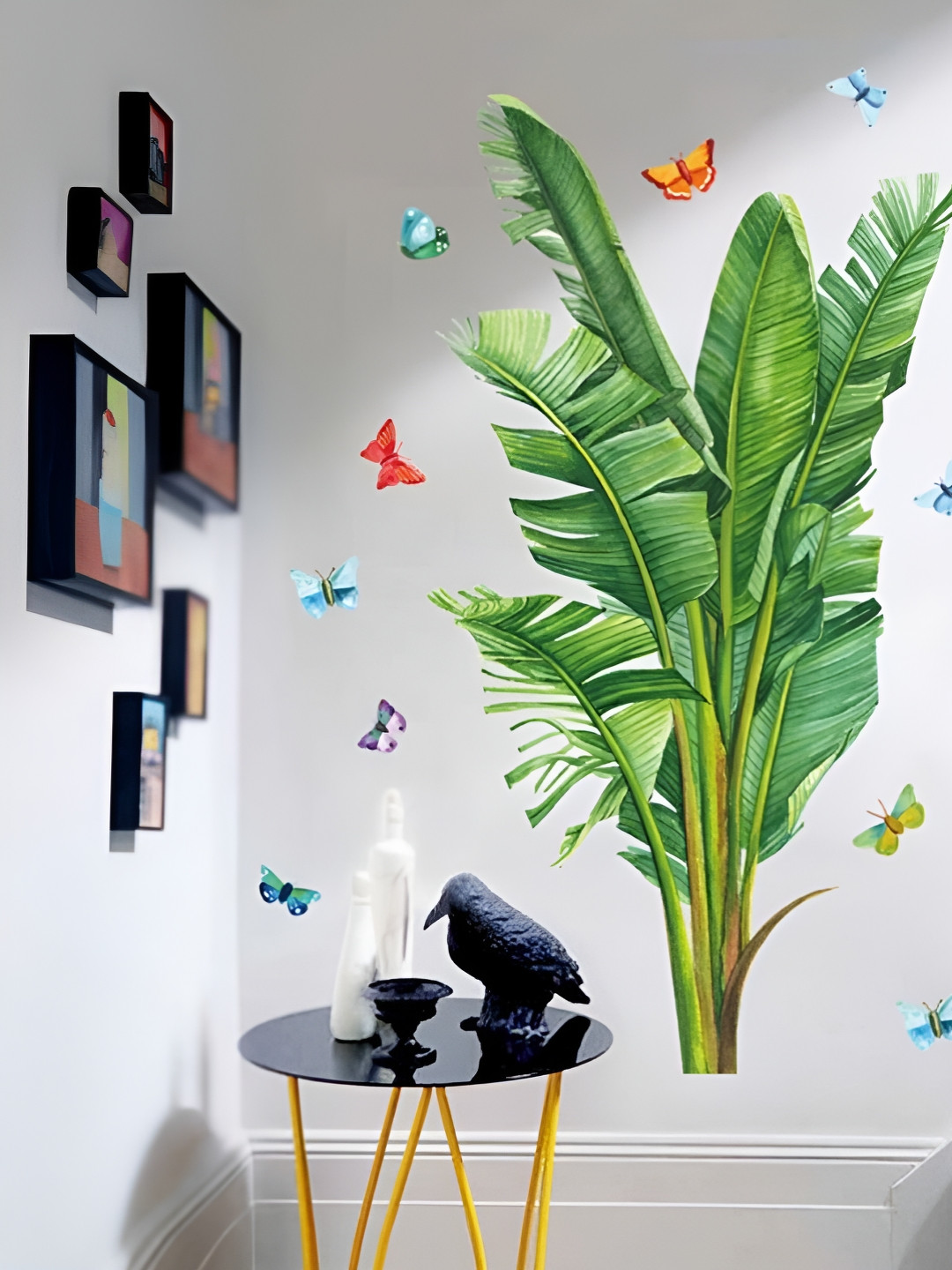 

Asian royal Green & Blue Printed Waterproof Wall Stickers