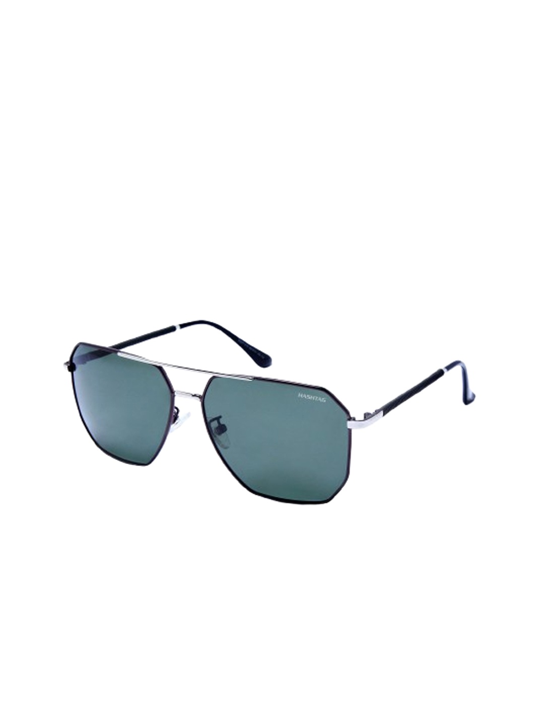 

HASHTAG EYEWEAR Unisex Oversized Sunglasses with Polarised and UV Protected Lens, Green