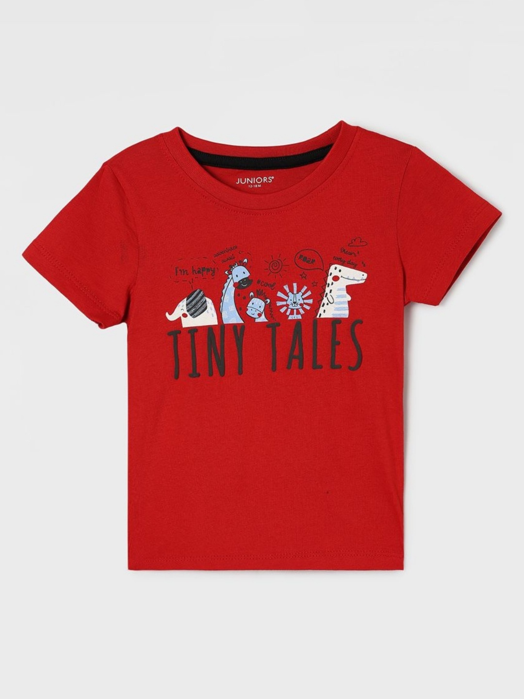 

Juniors by Lifestyle Boys Typography Printed Round Neck Cotton T-shirt, Red