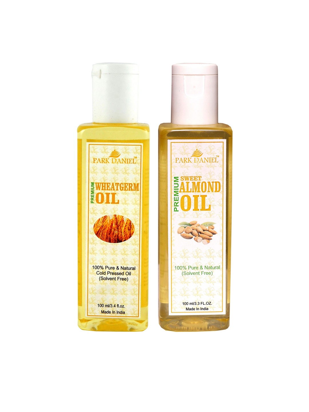 

Park Daniel Set Of 2 Premium Natural Wheatgerm & Sweet Almond Oil - 100 ml Each, Transparent