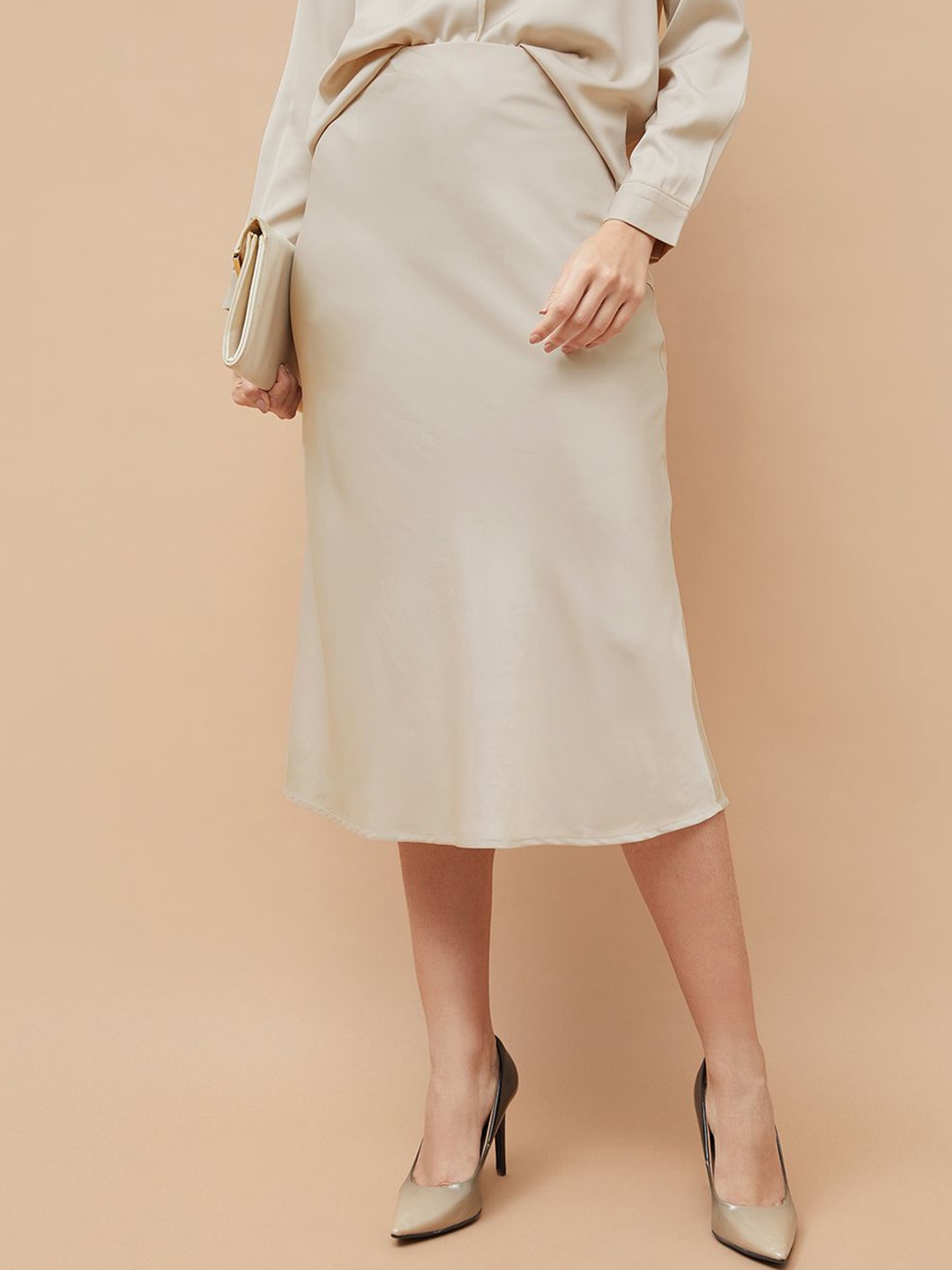

CODE by Lifestyle Women A-Line Skirt, Beige
